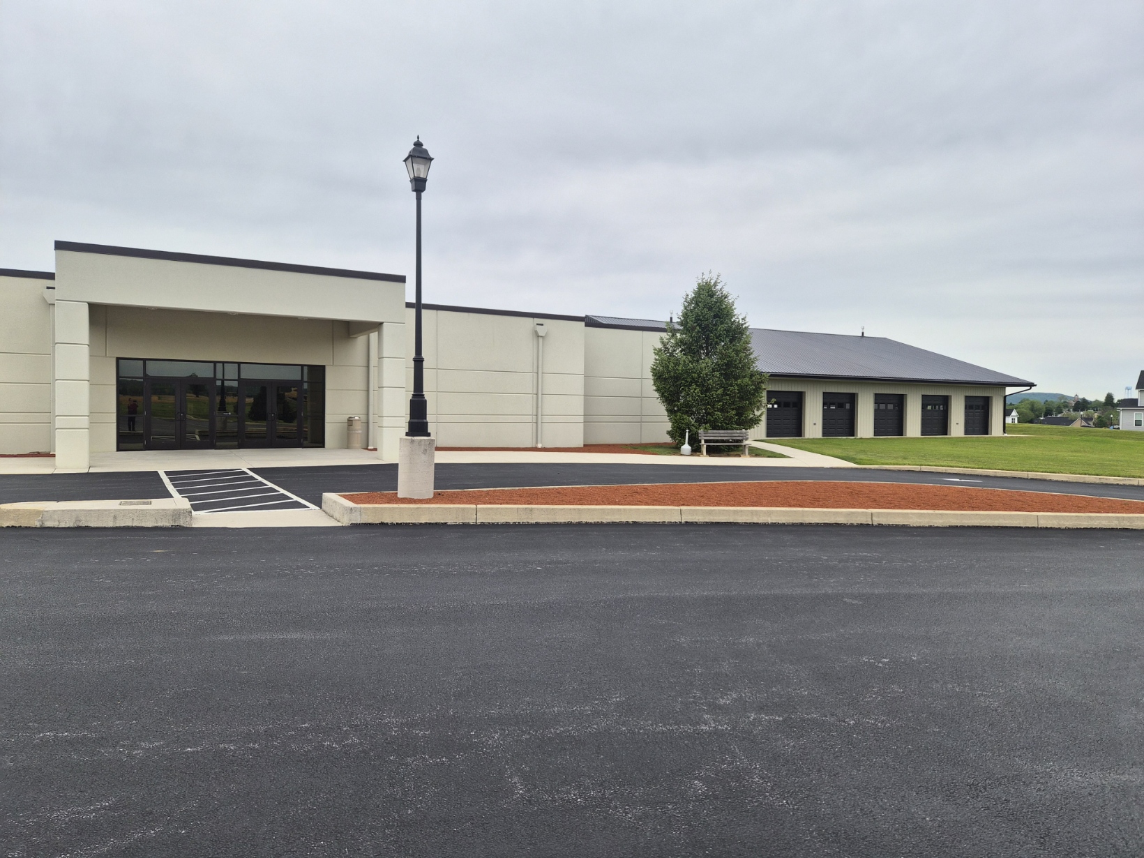 Hall and pavilion outside entrance