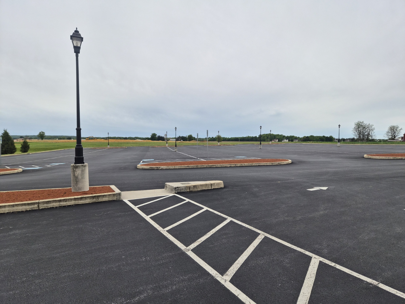 Large parking lot